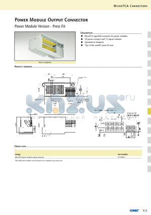 47-100011 datasheet - Power Module Output Connector