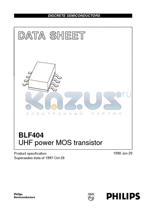 BLF404 datasheet - UHF power MOS transistor