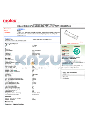 47018-2010 datasheet - 1.27mm (.050