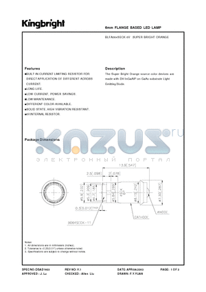 BLFA064SECK-6V datasheet - 6mm FLANGE BASED LED LAMP