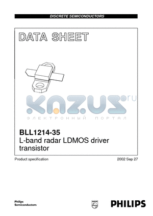BLL1214-35 datasheet - L-band radar LDMOS driver transistor