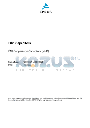 B32924E3565M000 datasheet - Film Capacitors EMI Suppression Capacitors (MKP)