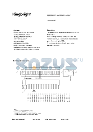 DC20 datasheet - 20 SEGMENT BAR GRAPH ARRAY