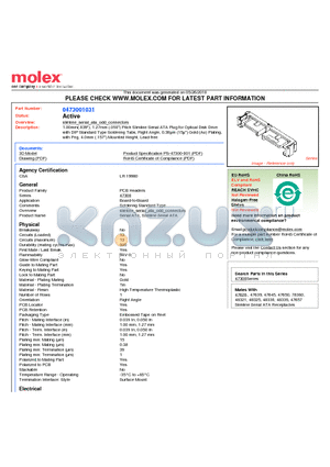 47300-1031 datasheet - 1.00mm(.039