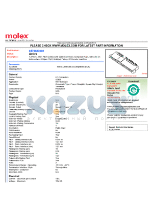 47363-3002 datasheet - 1.27mm (.050