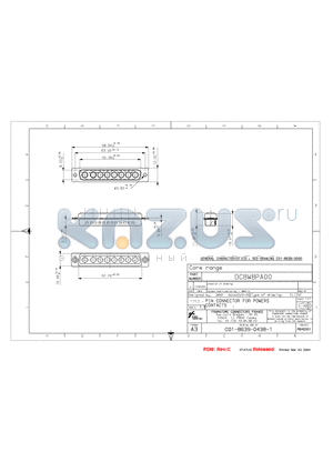 DC8W8PA00 datasheet - PIN CONNECTOR FOR POWERS CONTACTS