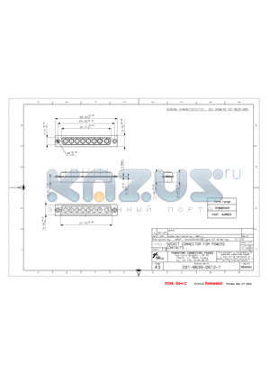 DC8W8SA00 datasheet - SOCKET CONNECTOR FOR POWERS CONTACTS