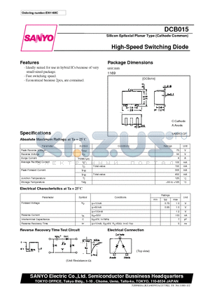 DCB015 datasheet - High-Speed Switching Diode