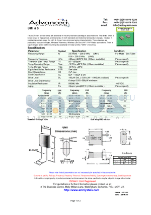 ACT_UM5_SMD_GULL_WING datasheet - available in industry standard package & specifications