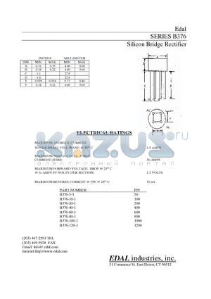 B376 datasheet - Silicon Bridge Rectifier