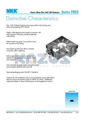 FR02FR16P-S datasheet - 10mm Ultra-Thin SMT DIP Rotaries