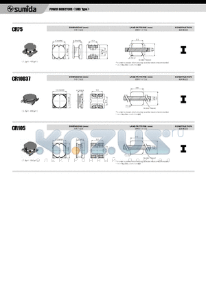 CR10D37 datasheet - POWER INDUCTORS <SMD Type>