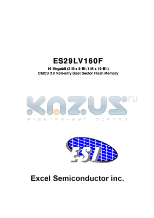 ES29LV160F datasheet - 16 Megabit (2 M x 8-Bit/1 M x 16-Bit) CMOS 3.0 Volt-only Boot Sector Flash Memory