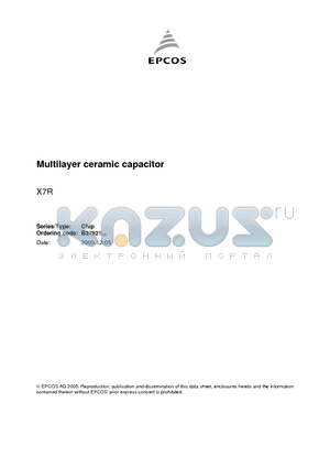 B37872K1104K060 datasheet - Multilayer ceramic capacitor