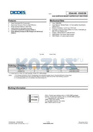 ES3A datasheet - 3.0A SURFACE MOUNT SUPER-FAST RECTIFIER