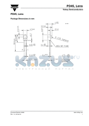 83930 datasheet - PD45, Lens