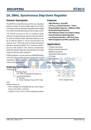 C3225X5R0J226M datasheet - 2A, 2MHz, Synchronous Step-Down Regulator