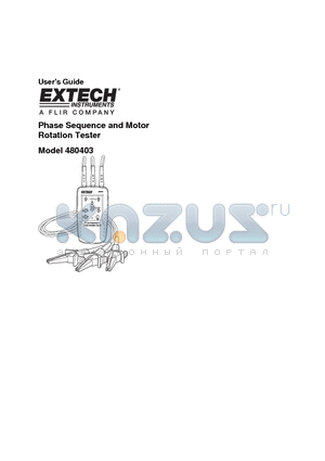 480403 datasheet - Phase Sequence and Motor Rotation Tester