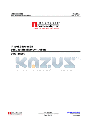 ES80C186EB13 datasheet - 8-Bit/16-Bit Microcontrollers