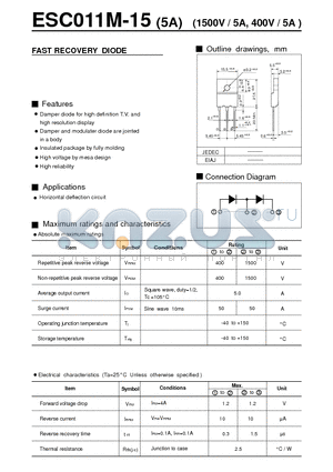 ESC011M-15 datasheet - FAST RECOVERY DIODE