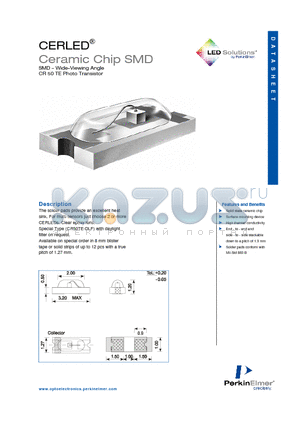 CR50TE-DLF datasheet - CERLED Ceramic Chip SMD Wide-Viewing Angle CR 50 TE Photo Transistor