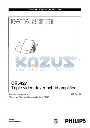 CR5427 datasheet - Triple video driver hybrid amplifier