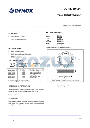 DCR4720A24 datasheet - Phase Control Thyristor