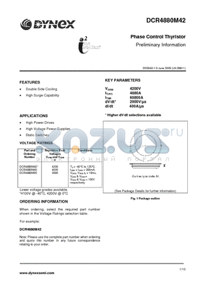 DCR4880M35 datasheet - Phase Control Thyristor