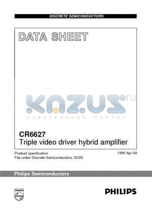 CR6627 datasheet - Triple video driver hybrid amplifier