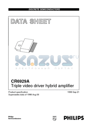 CR6929A datasheet - Triple video driver hybrid amplifier