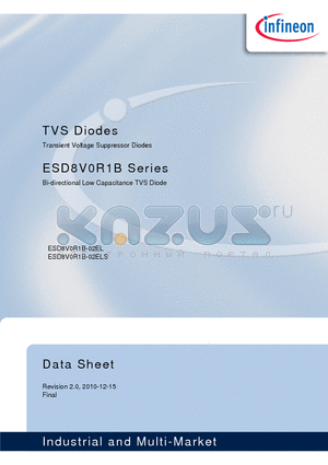 ESD8V0R1B datasheet - Transient Voltage Suppressor Diodes