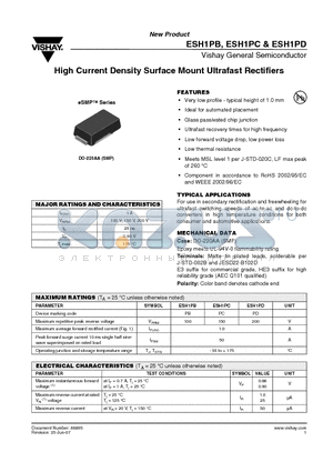 ESH1PB-E384A datasheet - Vishay General Semiconductor