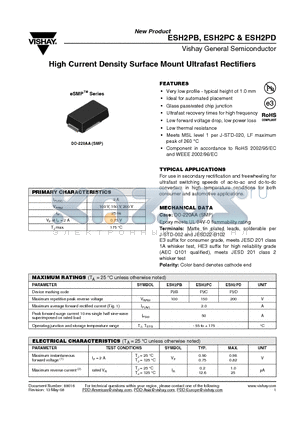 ESH2PD datasheet - High Current Density Surface Mount Ultrafast Rectifiers