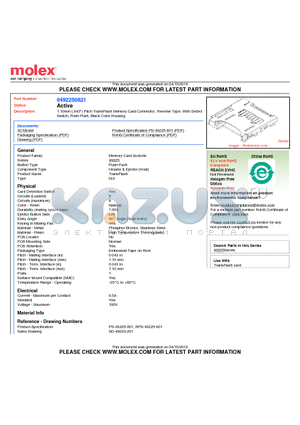 49225-0821 datasheet - 1.10mm (.043