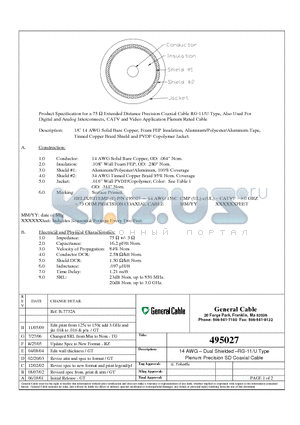 495027 datasheet - 20 Forge Park, Franklin, Ma 02038