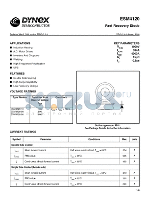 ESM4120 datasheet - Recovery Diode