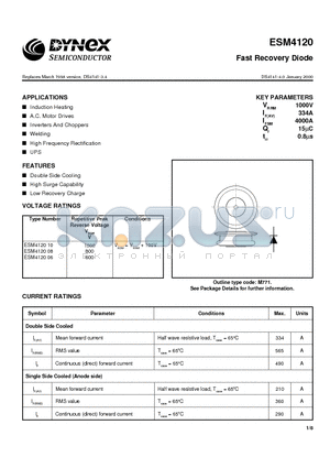 ESM412006 datasheet - Recovery Diode