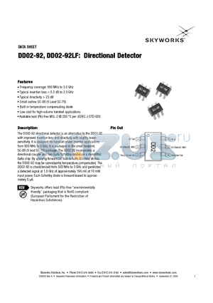 DD02-92 datasheet - Directional Detector