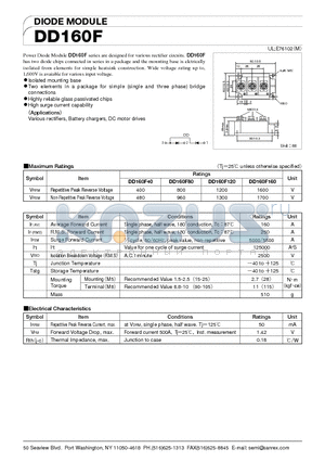 DD160F datasheet - DIODE MODULE