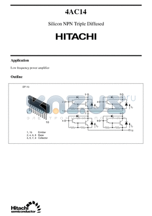 4AC14 datasheet - Silicon NPN Triple Diffused