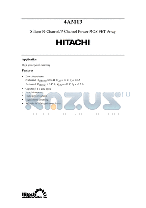 4AM13 datasheet - Silicon N-Channel/P-Channel Power MOS FET Array