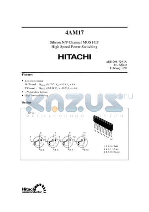 4AM17 datasheet - Silicon N/P Channel MOS FET High Speed Power Switching