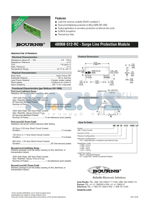 4B06B-100-5R6LF datasheet - Surge Line Protection Module