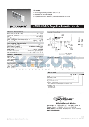 4B08B-513-101 datasheet - Surge Line Protection Module