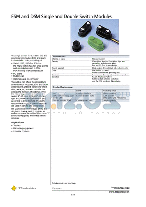 ESMK12G17N2MCGNL130YEESM datasheet - Single and Double Switch Modules