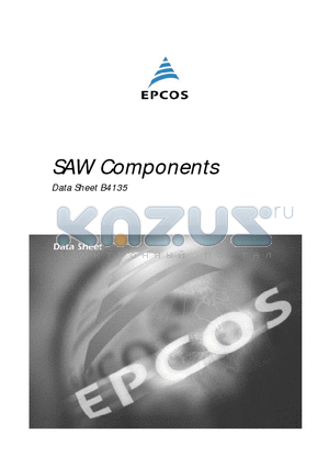 B39202-B4135-U410 datasheet - SAW Components Low-Loss Filter for Mobile Communication 1960,00 MHz