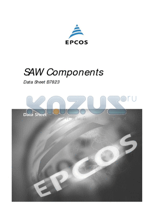 B39202-B7823-C710 datasheet - SAW Components Low-Loss Filter for Mobile Communication 1960,0 MHz