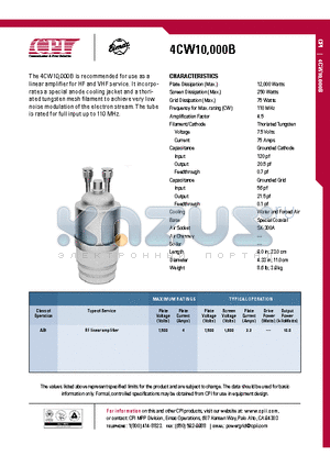 4CW10-000B datasheet - RF linear amplifier