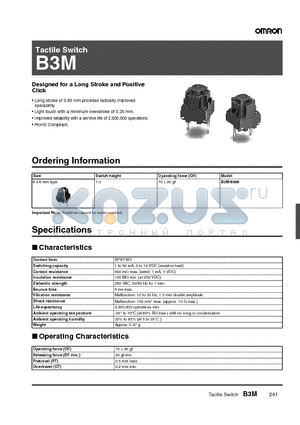 B3M-6009 datasheet - Tactile Switch