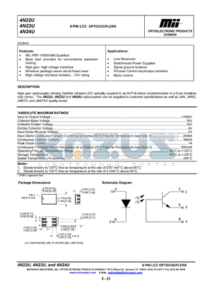 4N22U datasheet - 4N22U